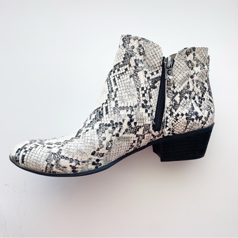 SAM EDELMAN Circus Pipper Snakeskin Ankle Booties Size 8 - Picture 2 of 8